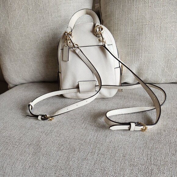 Coach chalk color Andi pebbled leather backpack/shoulder purse main image 8